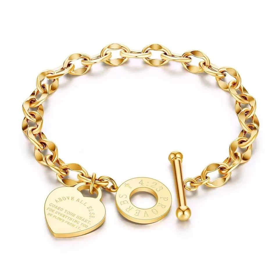 Heart Titanium Steel Bracelet
