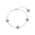 Sterling Silver Moissanite Clover Jewelry Set
