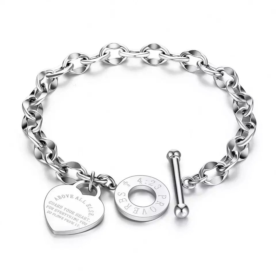 Heart Titanium Steel Bracelet