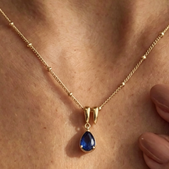 Minimalist Birthstone Alphabet Necklace