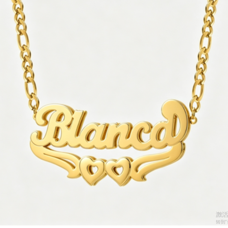 Personalized Double-Layer Name Necklace with Gold Plating