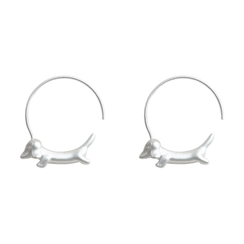 Copper Inlaid Zircon Geometric Earrings