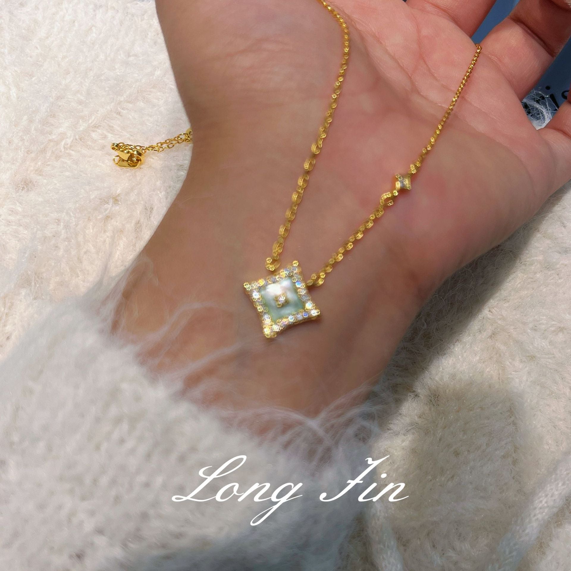 Geometric Mother-of-Pearl Star Jewelry Set