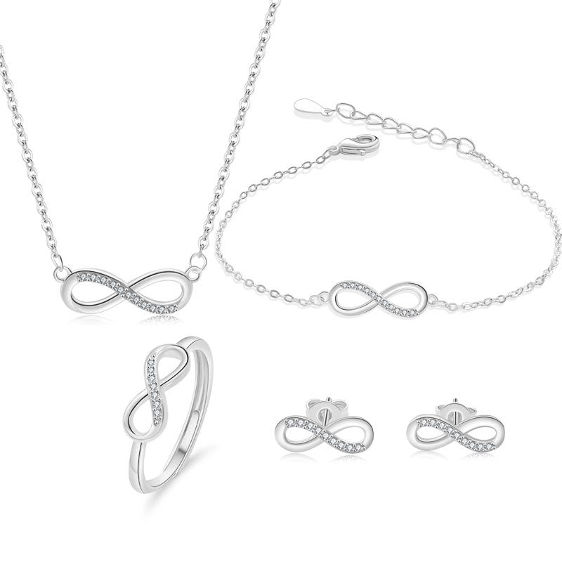 Gold & Silver 4-piece jewelry set