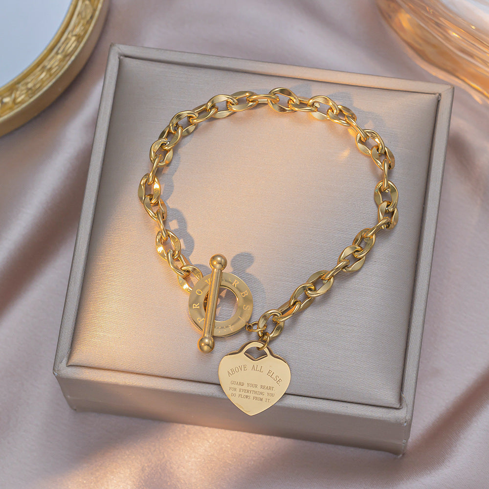 Heart Titanium Steel Bracelet