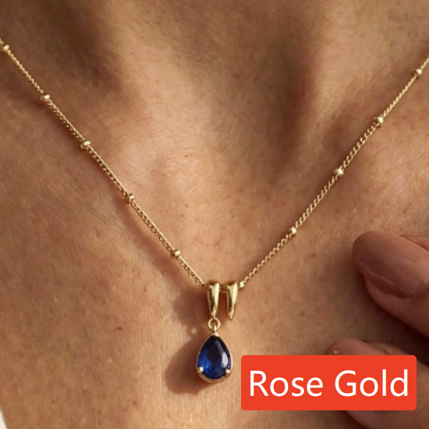 Minimalist Birthstone Alphabet Necklace