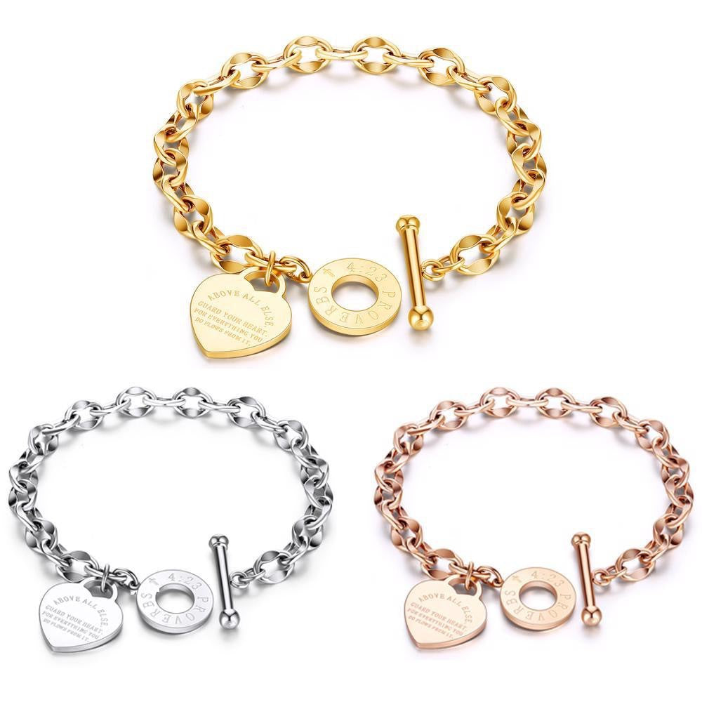 Heart Titanium Steel Bracelet