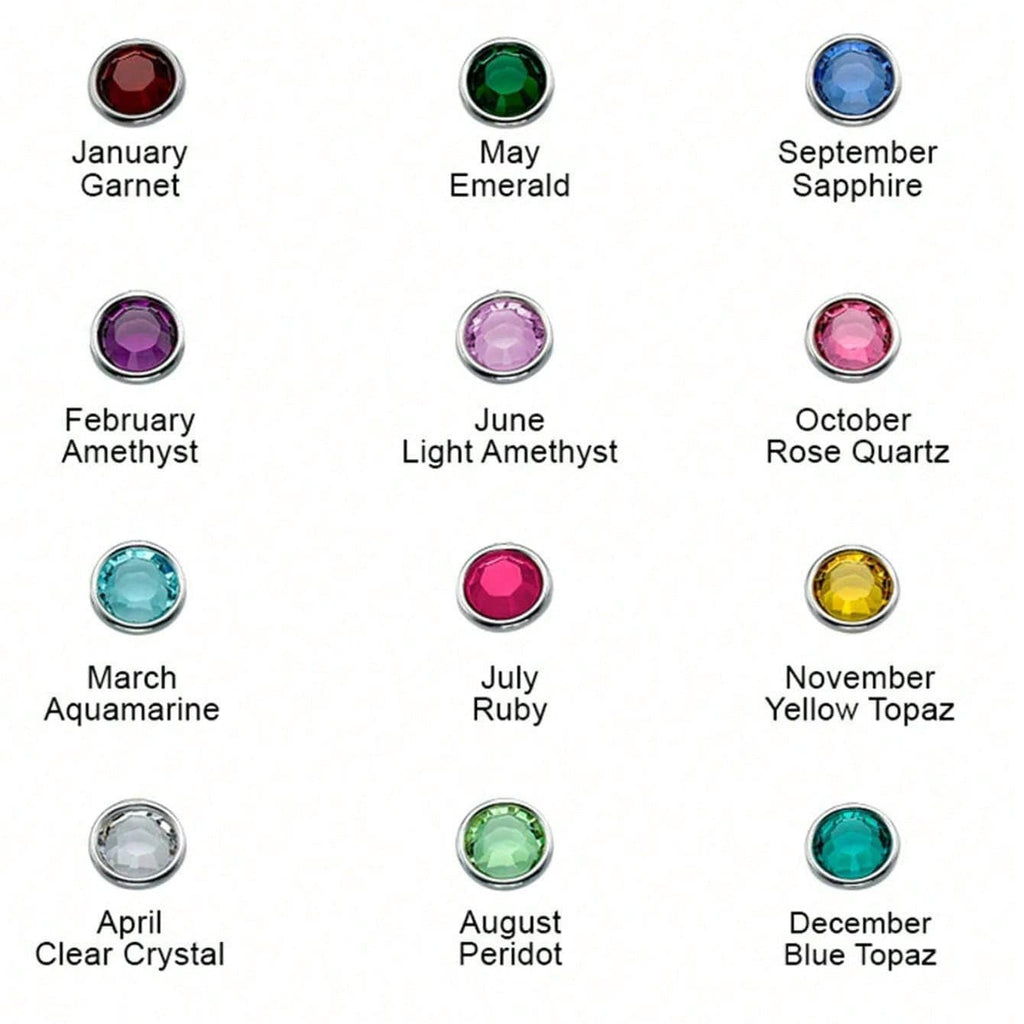 Minimalist Birthstone Alphabet Necklace