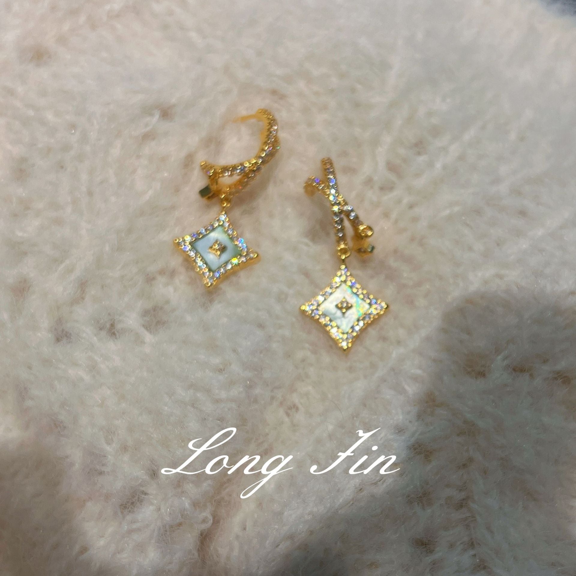 Geometric Mother-of-Pearl Star Jewelry Set