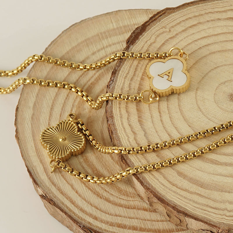 Four-leaf Clover Letter Jewelry