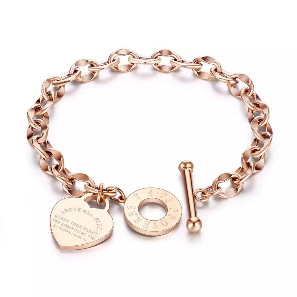 Heart Titanium Steel Bracelet