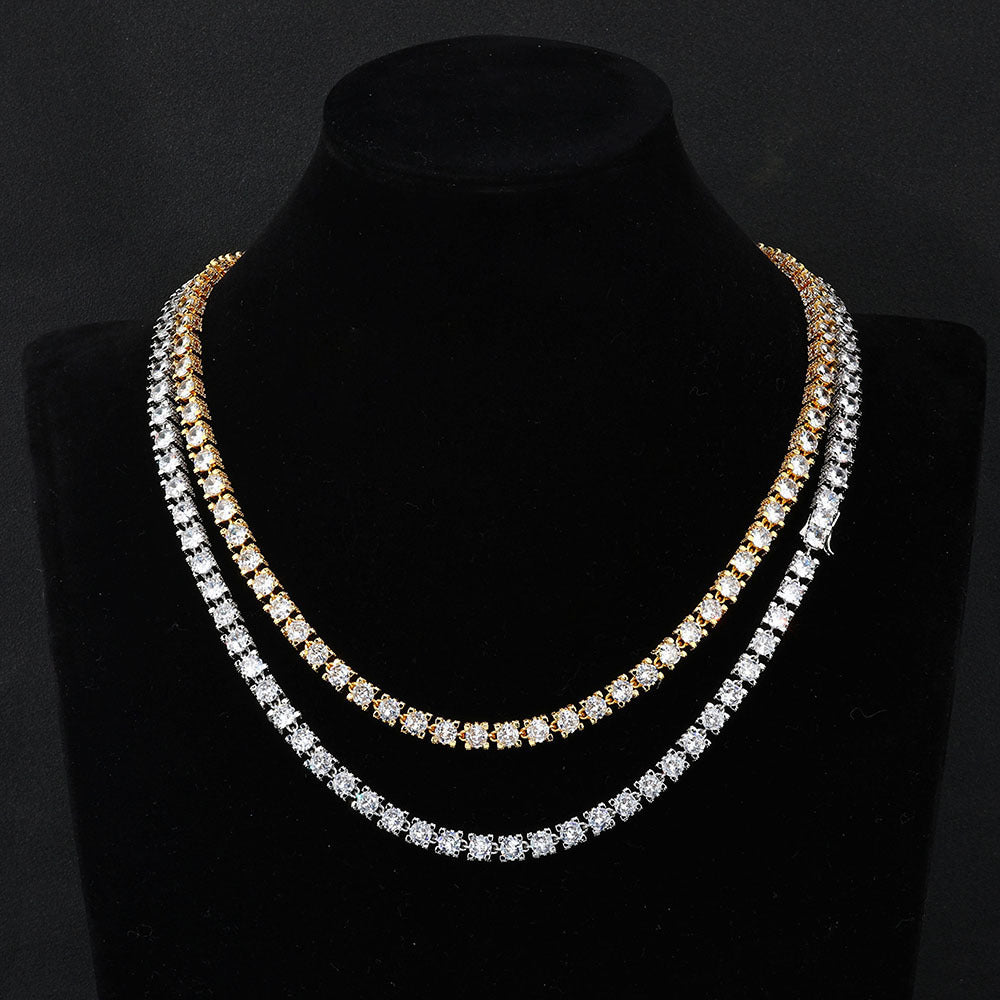 Tennis Chain Zircon Necklace & bracelet